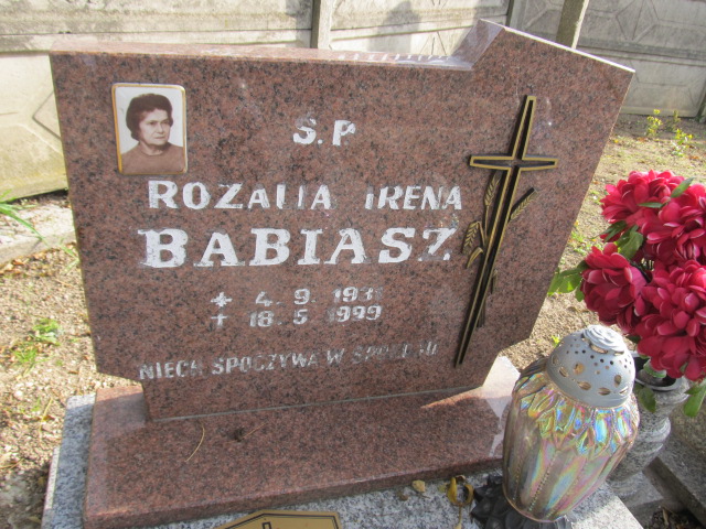 Rozalia Babiasz 1931 Lewin Brzeski - Grobonet - Wyszukiwarka osób pochowanych