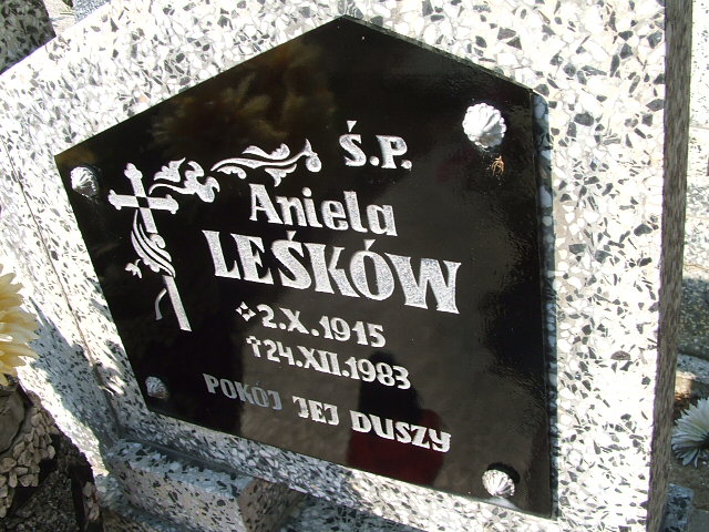 Aniela Leśków 1915 Lewin Brzeski - Grobonet - Wyszukiwarka osób pochowanych
