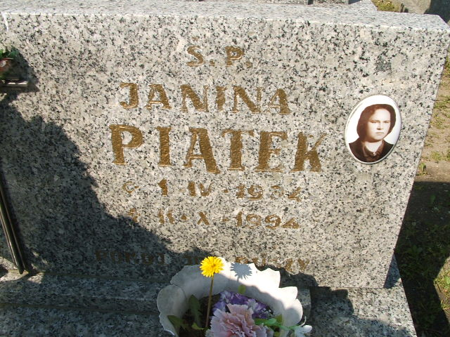 Janina Piątek 1924 Lewin Brzeski - Grobonet - Wyszukiwarka osób pochowanych