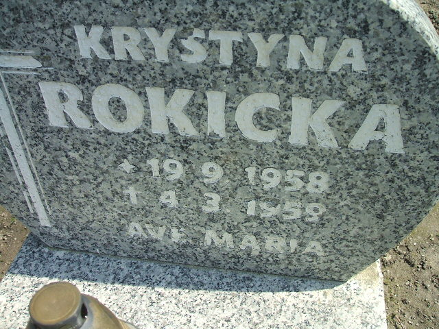 Krystyna Rokicka 1958 Lewin Brzeski - Grobonet - Wyszukiwarka osób pochowanych