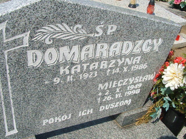 Katarzyna Domaradzka 1923 Lewin Brzeski - Grobonet - Wyszukiwarka osób pochowanych