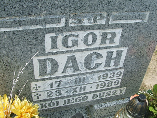 Igor Dach 1939 Lewin Brzeski - Grobonet - Wyszukiwarka osób pochowanych